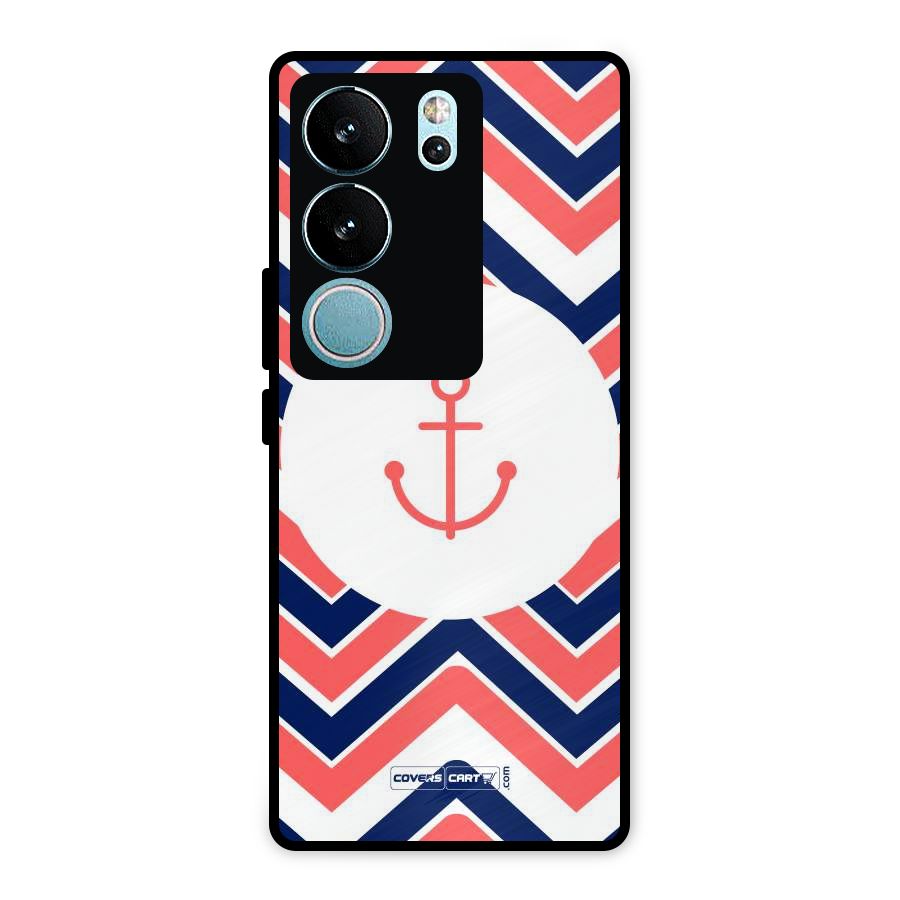 Anchor Zig Zag Metal Back Case for Vivo V29