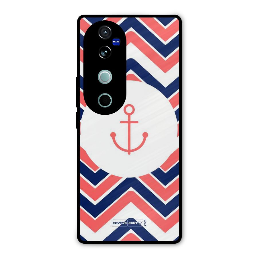 Anchor Zig Zag Metal Back Case for Vivo V40
