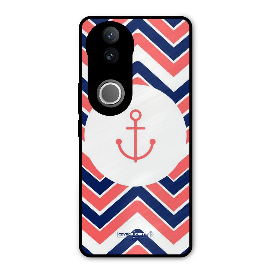 Anchor Zig Zag Metal Back Case for Vivo V50e