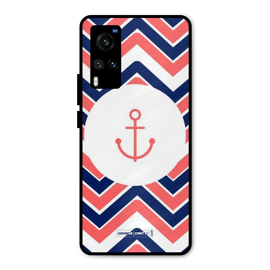 Anchor Zig Zag Metal Back Case for Vivo X60