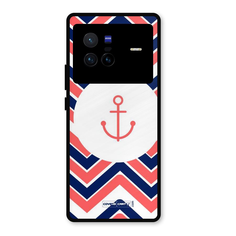 Anchor Zig Zag Metal Back Case for Vivo X80