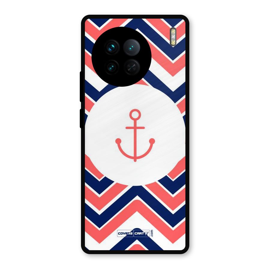 Anchor Zig Zag Metal Back Case for Vivo X90