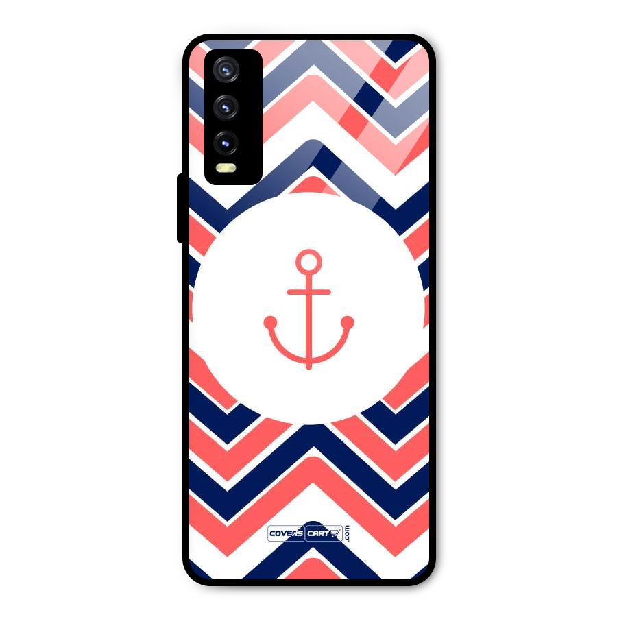 Anchor Zig Zag Metal Back Case for Vivo Y20g