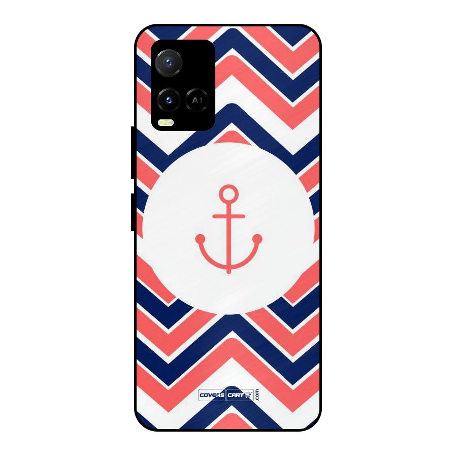 Anchor Zig Zag Metal Back Case for Vivo Y21