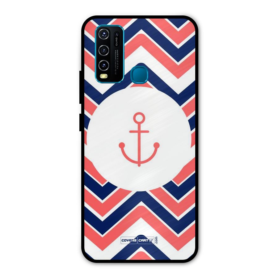 Anchor Zig Zag Metal Back Case for Vivo Y50