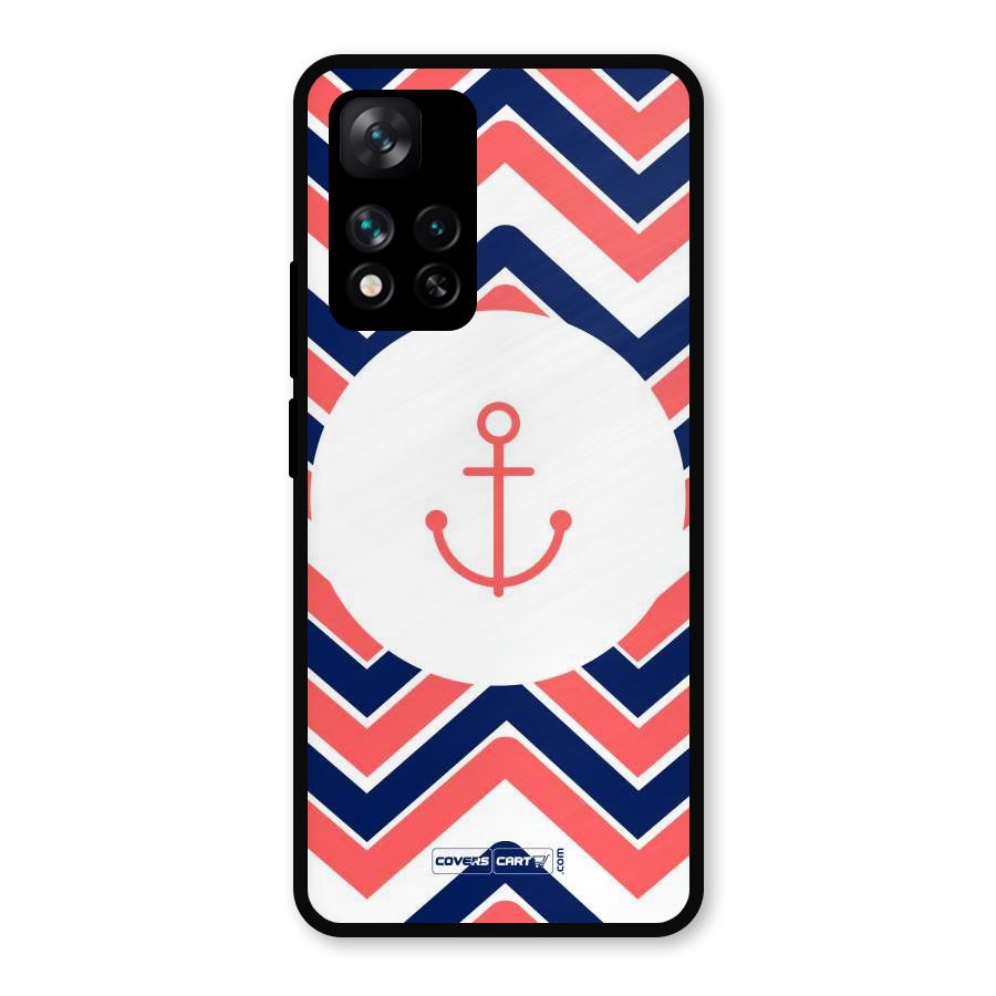 Anchor Zig Zag Metal Back Case for Xiaomi 11i 5G