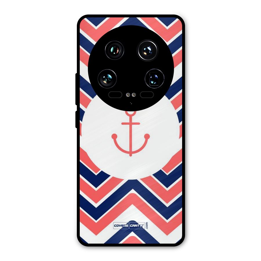 Anchor Zig Zag Metal Back Case for Xiaomi 14 Ultra