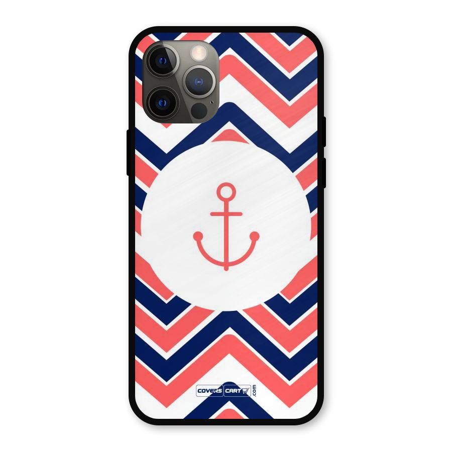 Anchor Zig Zag Metal Back Case for iPhone 12 Pro