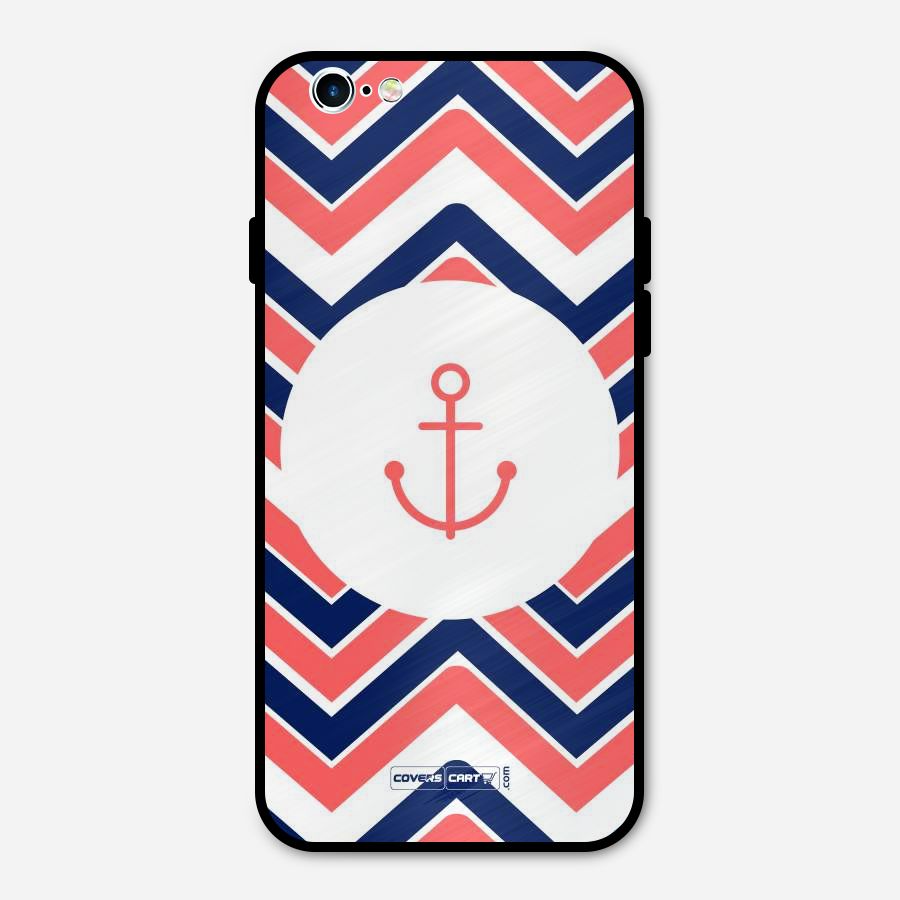 Anchor Zig Zag Metal Back Case for iPhone 6 6s