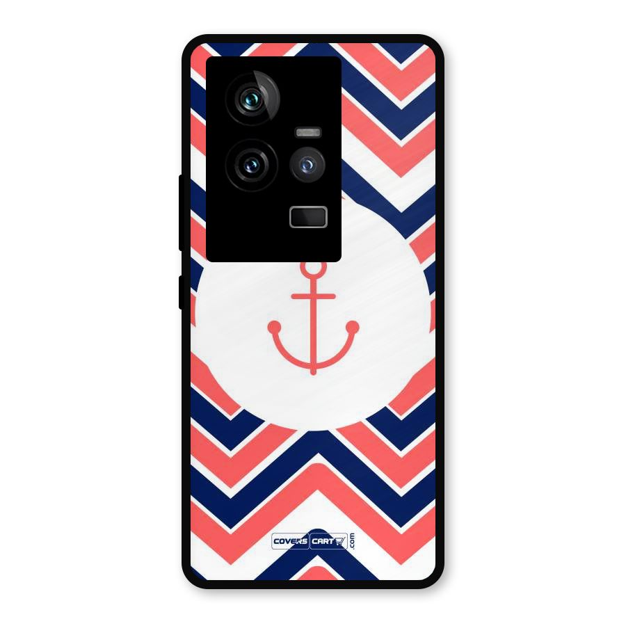 Anchor Zig Zag Metal Back Case for iQOO 11 5G