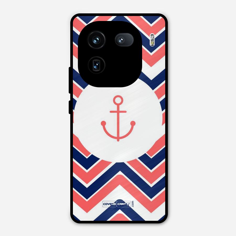 Anchor Zig Zag Metal Back Case for iQOO 12