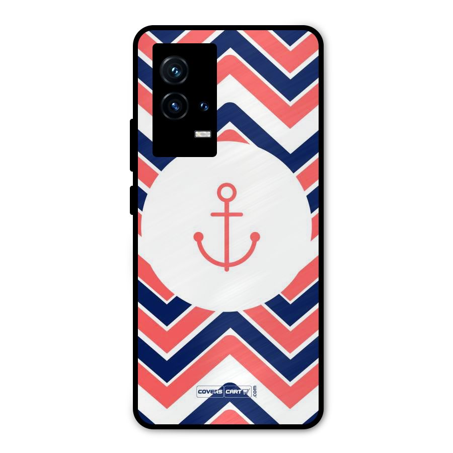 Anchor Zig Zag Metal Back Case for iQOO 9 5G