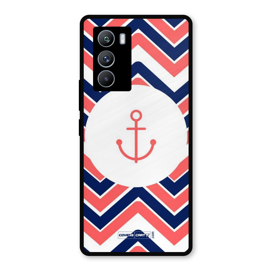 Anchor Zig Zag Metal Back Case for iQOO 9 SE