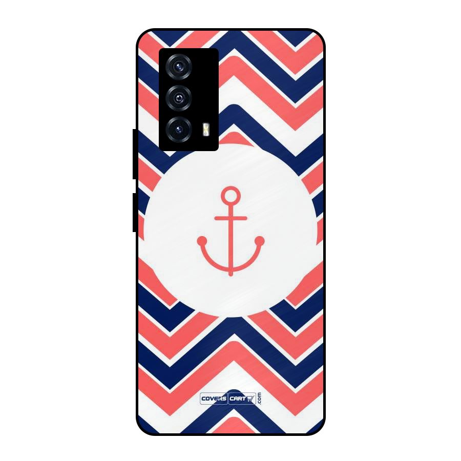 Anchor Zig Zag Metal Back Case for iQOO Z5