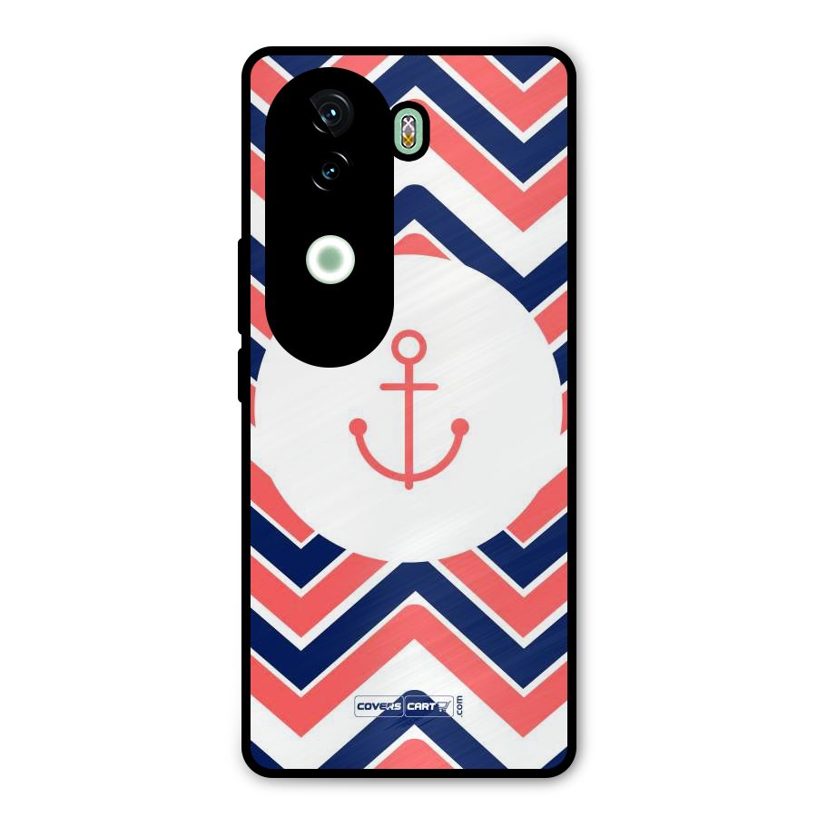 Anchor Zig Zag Metal Back Case for iQOO Z9s