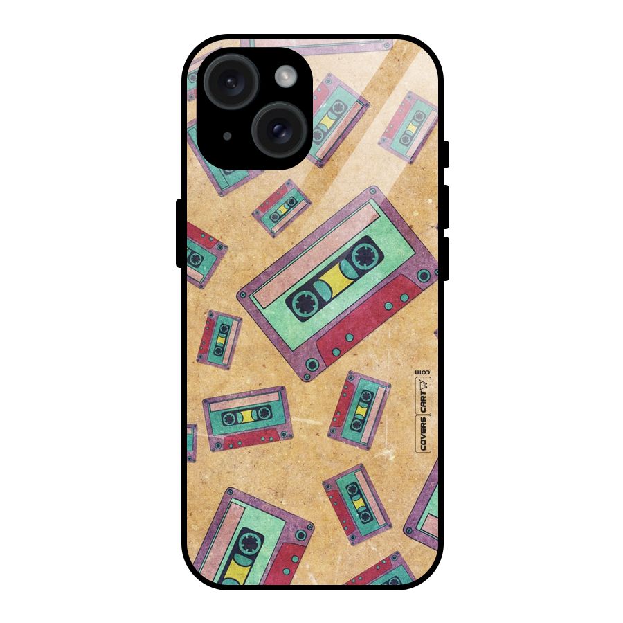Ancient Cassettes Glass Back Case for iPhone 15