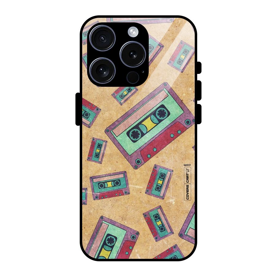 Ancient Cassettes Glass Back Case for iPhone 15 Pro
