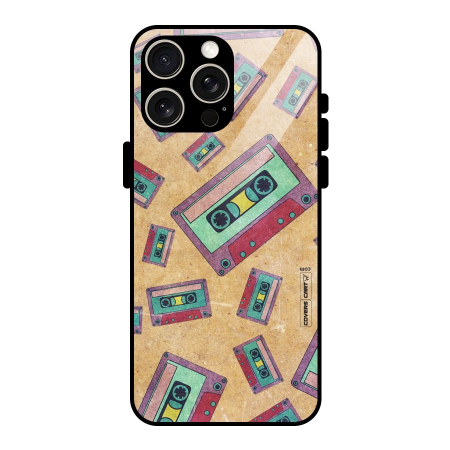Ancient Cassettes Glass Back Case for iPhone 15 Pro Max