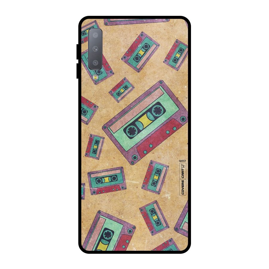 Ancient Cassettes Metal Back Case for Galaxy A7 (2018)