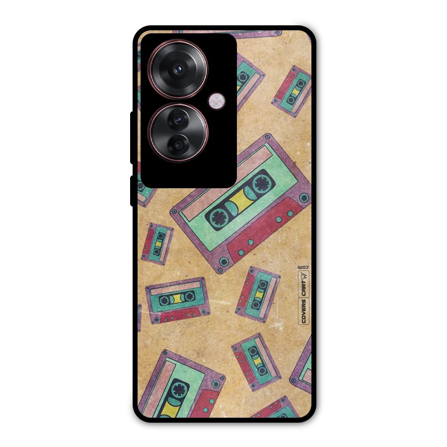 Ancient Cassettes Metal Back Case for Oppo F25 Pro