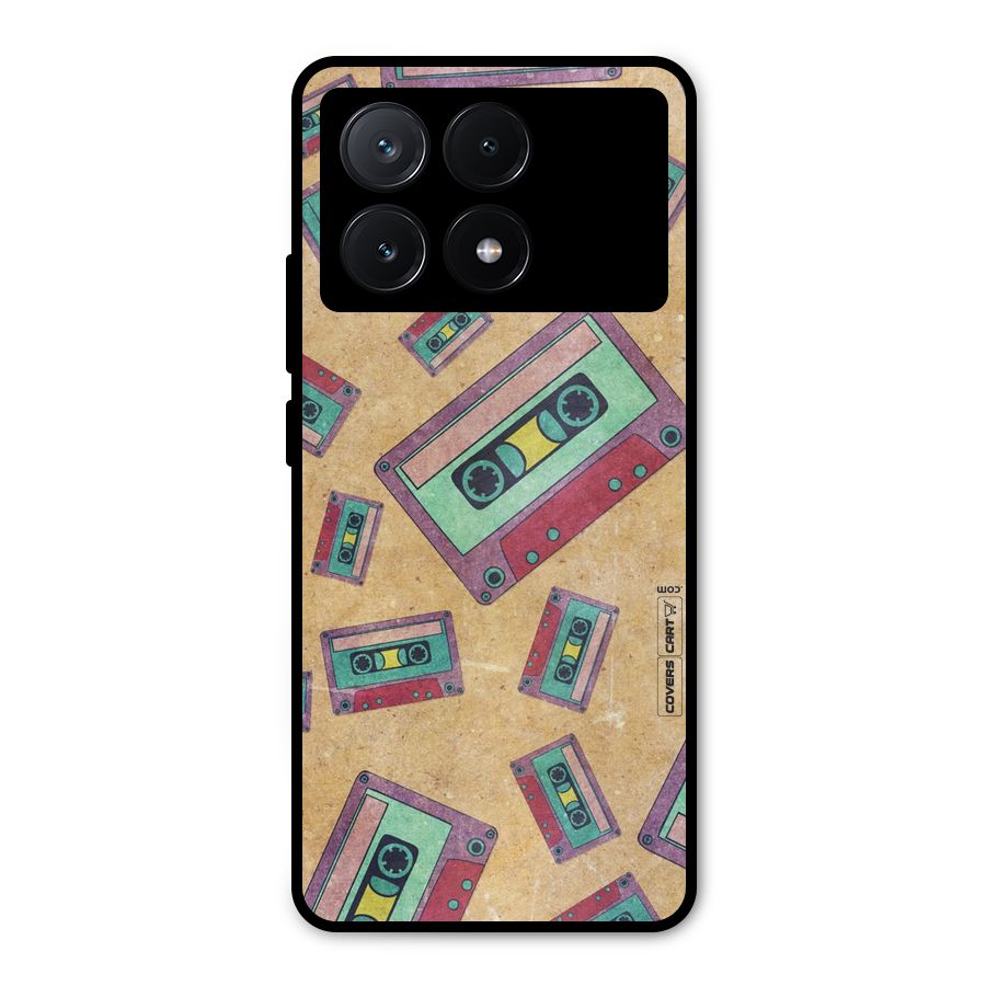 Ancient Cassettes Metal Back Case for Poco X6 Pro