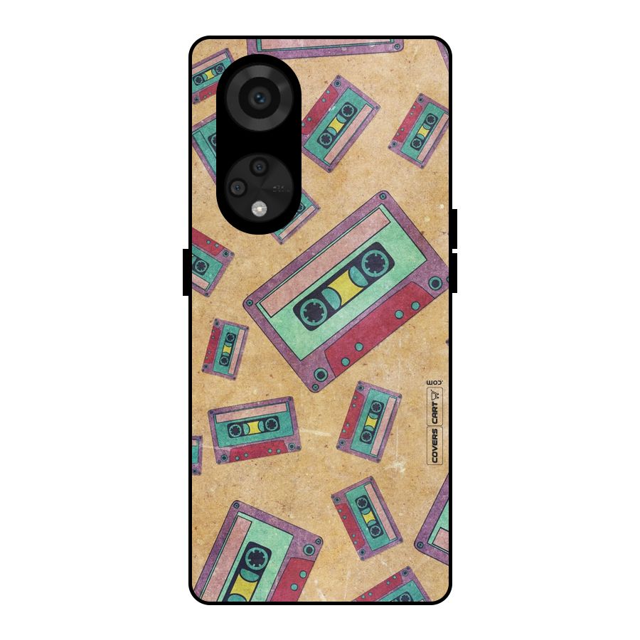 Ancient Cassettes Metal Back Case for Reno8 T 5G