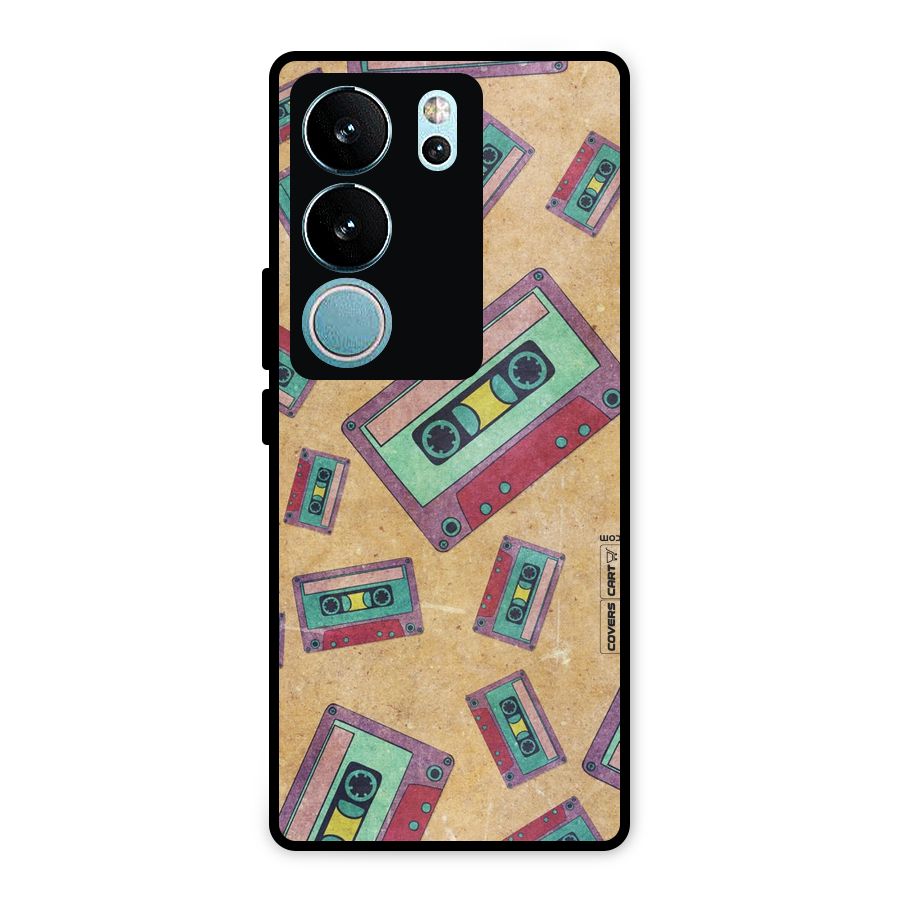 Ancient Cassettes Metal Back Case for Vivo V29 Pro