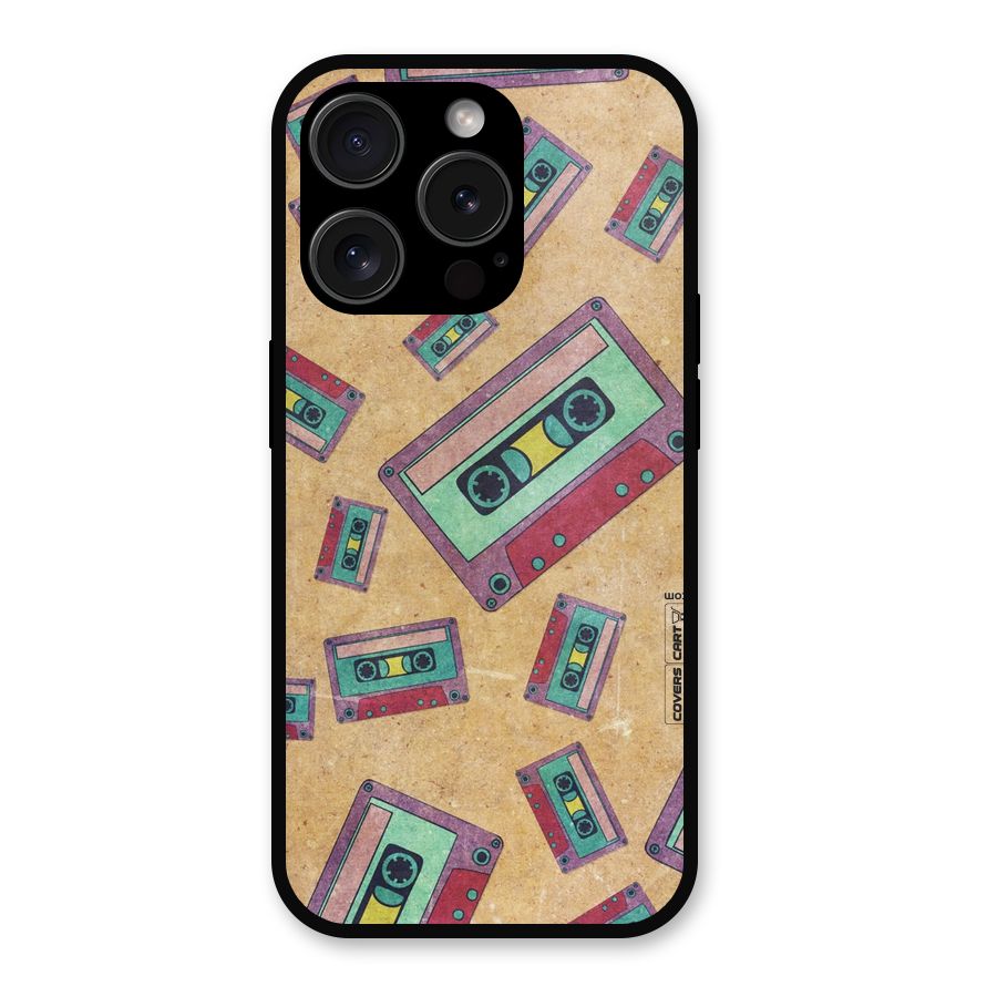 Ancient Cassettes Metal Back Case for iPhone 15 Pro