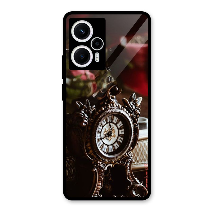 Ancient Clock Glass Back Case for Poco F5