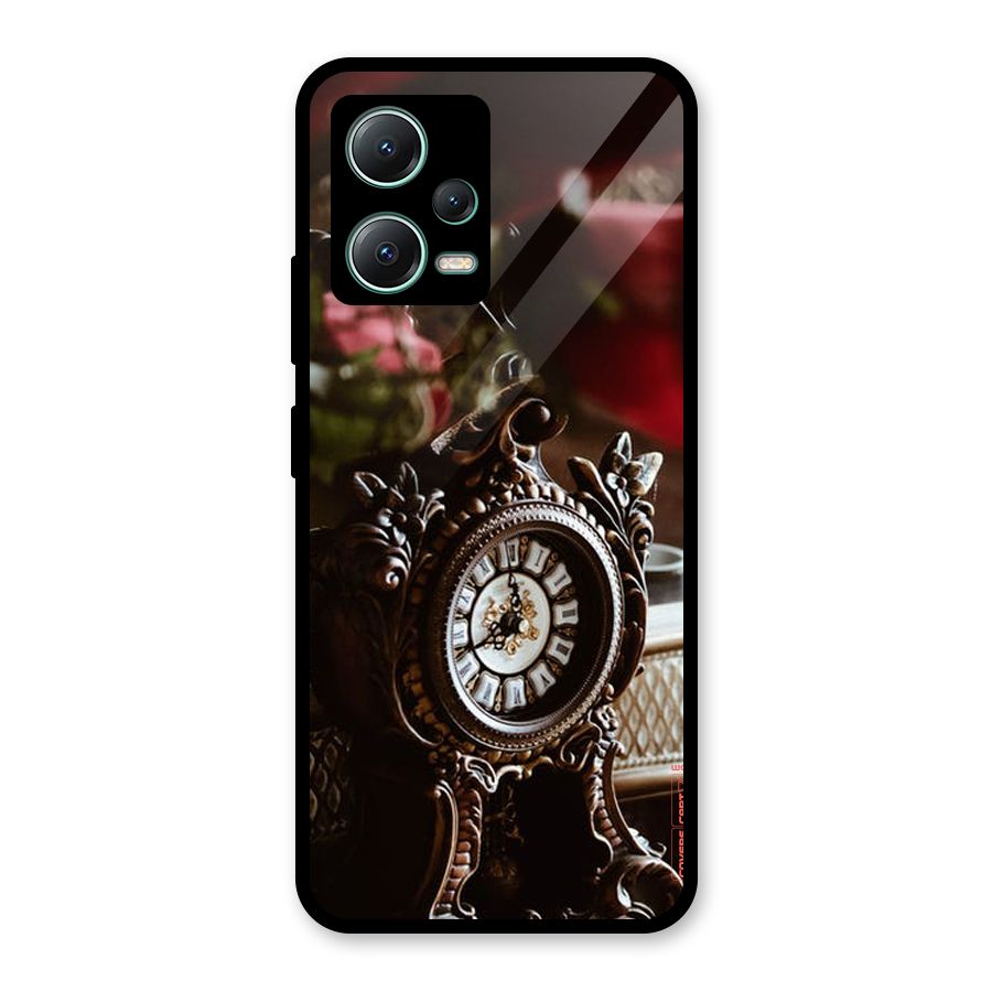 Ancient Clock Glass Back Case for Poco X5