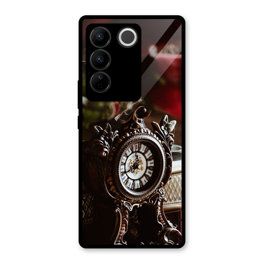 Ancient Clock Glass Back Case for Vivo V27
