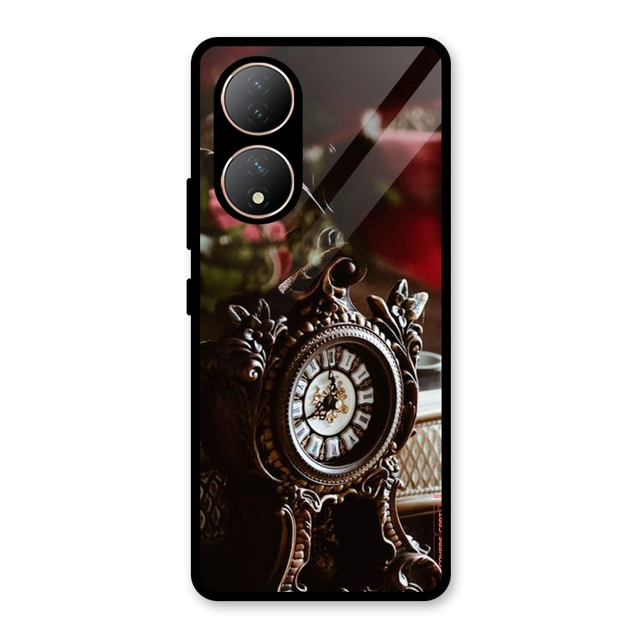 Ancient Clock Glass Back Case for Vivo Y100A