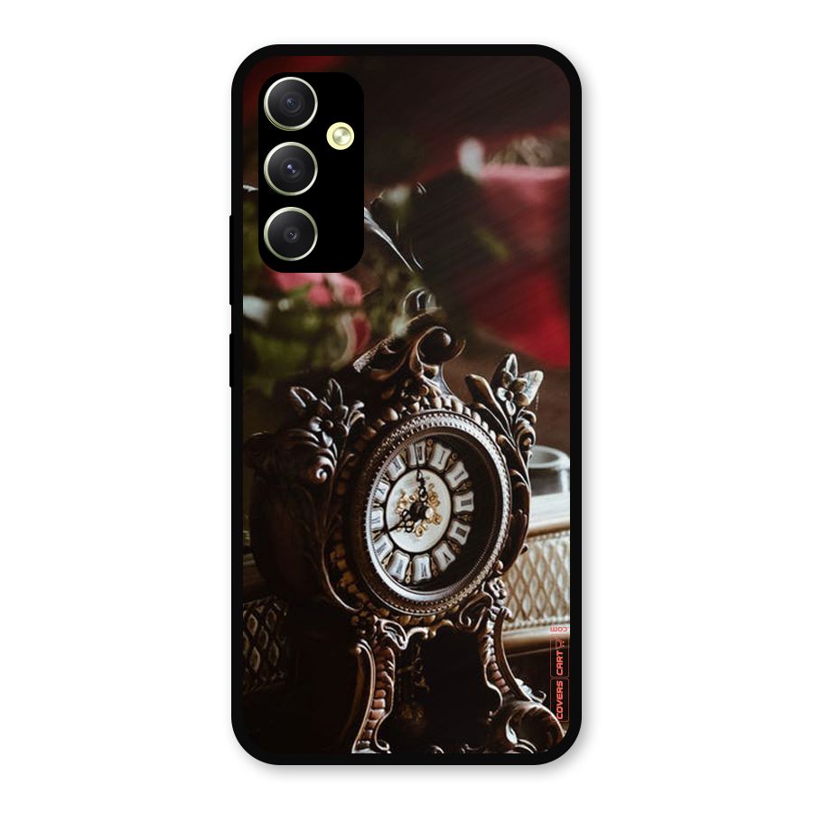 Ancient Clock Metal Back Case for Galaxy A34