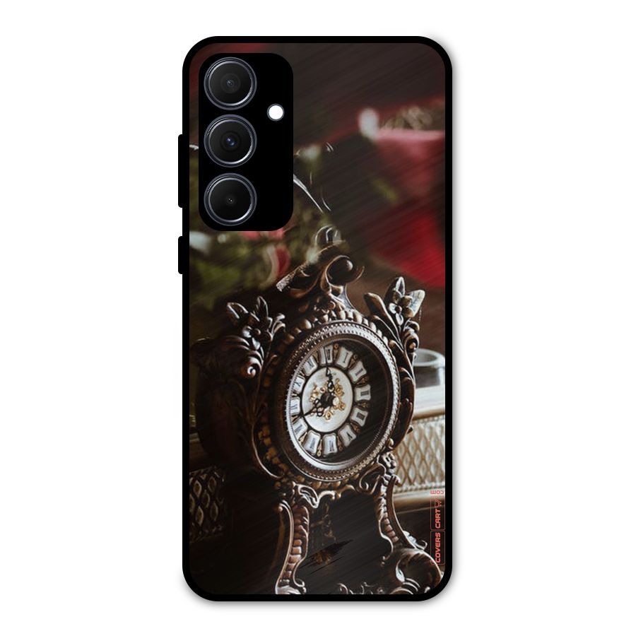 Ancient Clock Metal Back Case for Galaxy A35