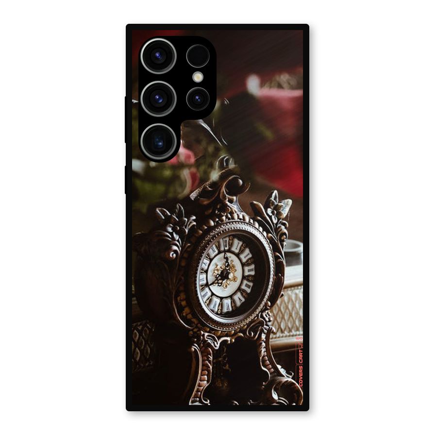 Ancient Clock Metal Back Case for Galaxy S23 Ultra