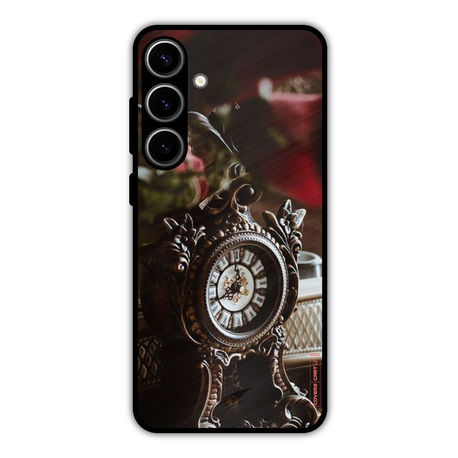 Ancient Clock Metal Back Case for Galaxy S24 Plus