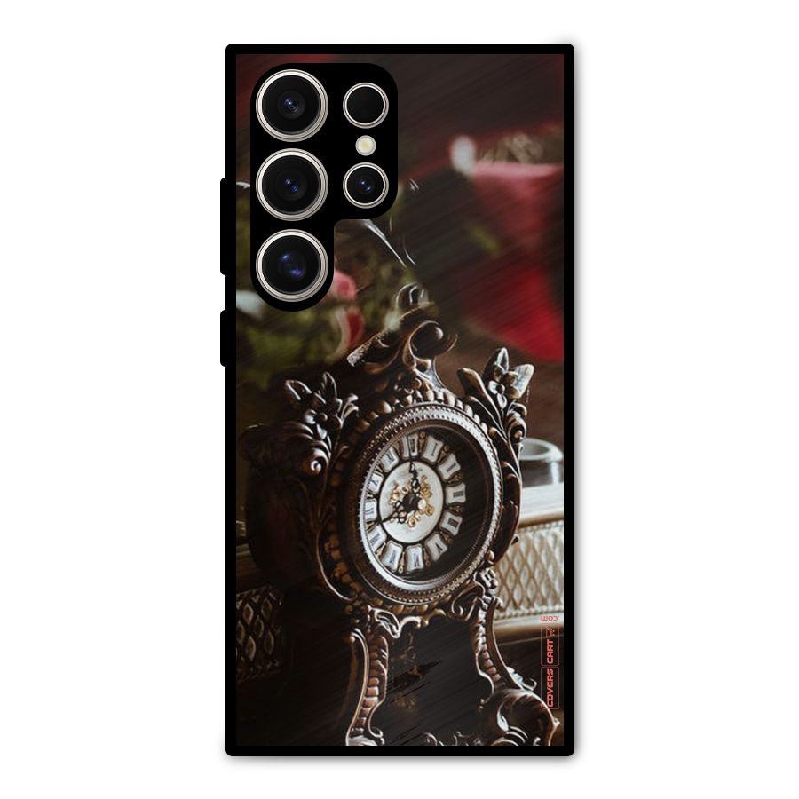 Ancient Clock Metal Back Case for Galaxy S24 Ultra