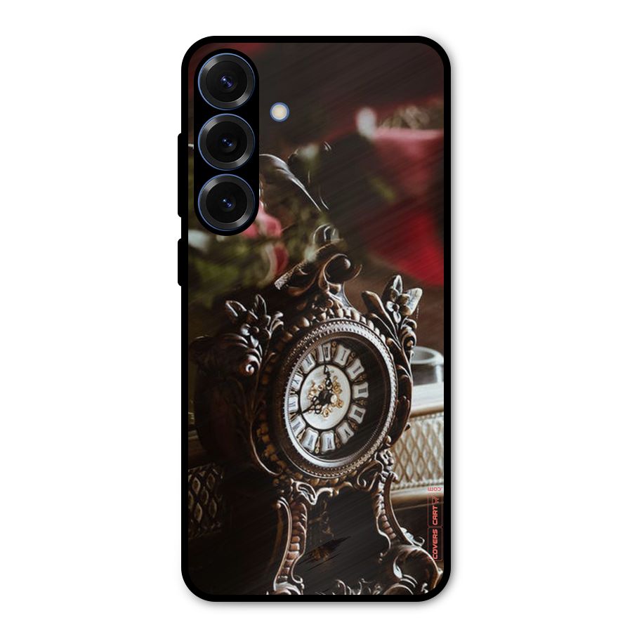 Ancient Clock Metal Back Case for Galaxy S25 Plus