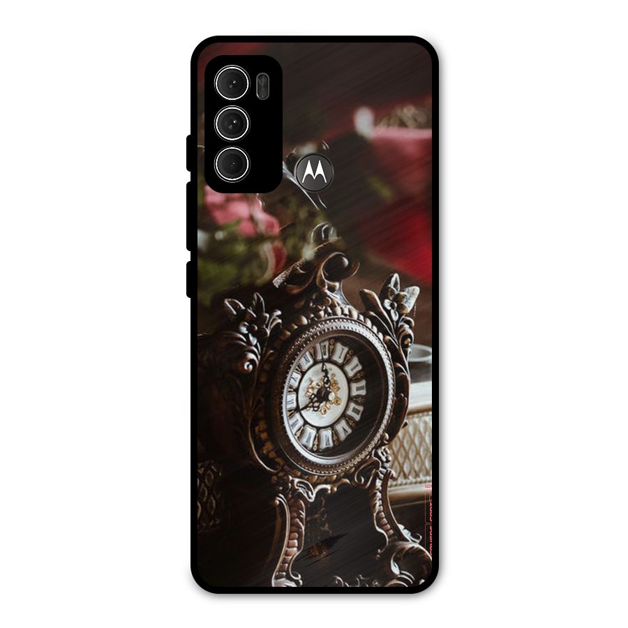 Ancient Clock Metal Back Case for Moto G60