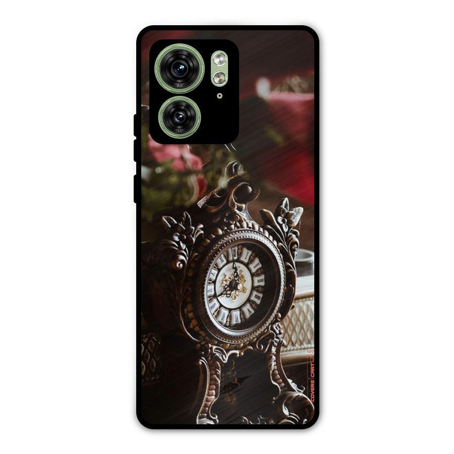 Ancient Clock Metal Back Case for Motorola Edge 40 5G