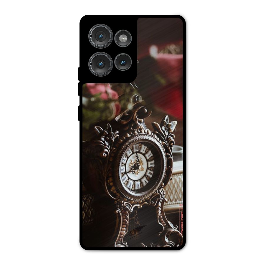 Ancient Clock Metal Back Case for Motorola Edge 50