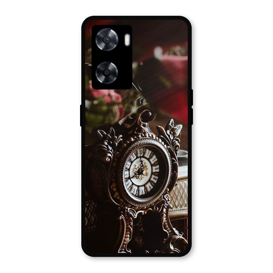 Ancient Clock Metal Back Case for Oppo A57 2022