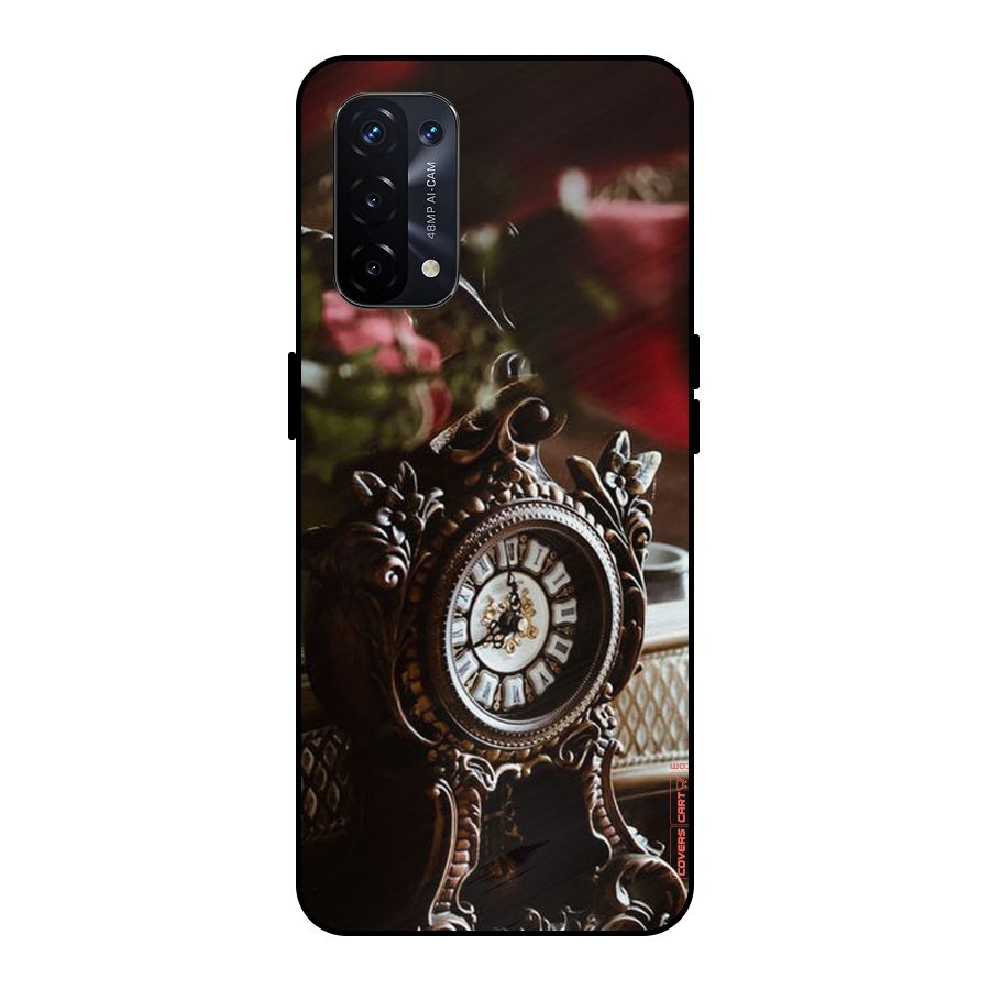Ancient Clock Metal Back Case for Oppo A74 5G