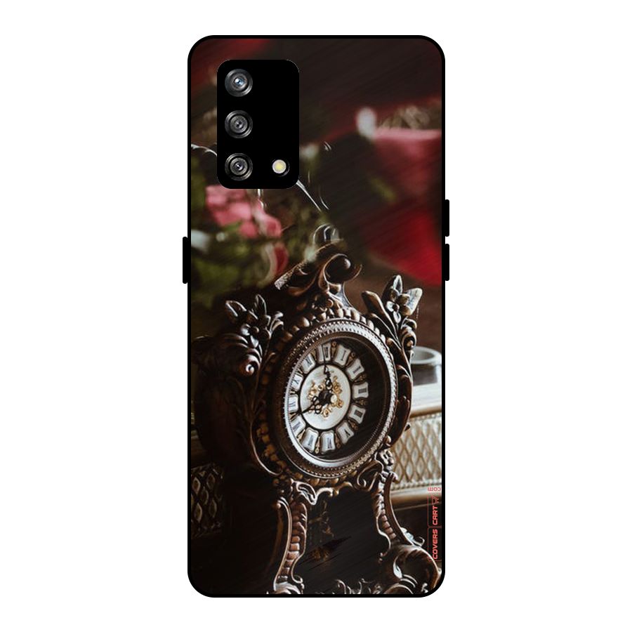 Ancient Clock Metal Back Case for Oppo F19