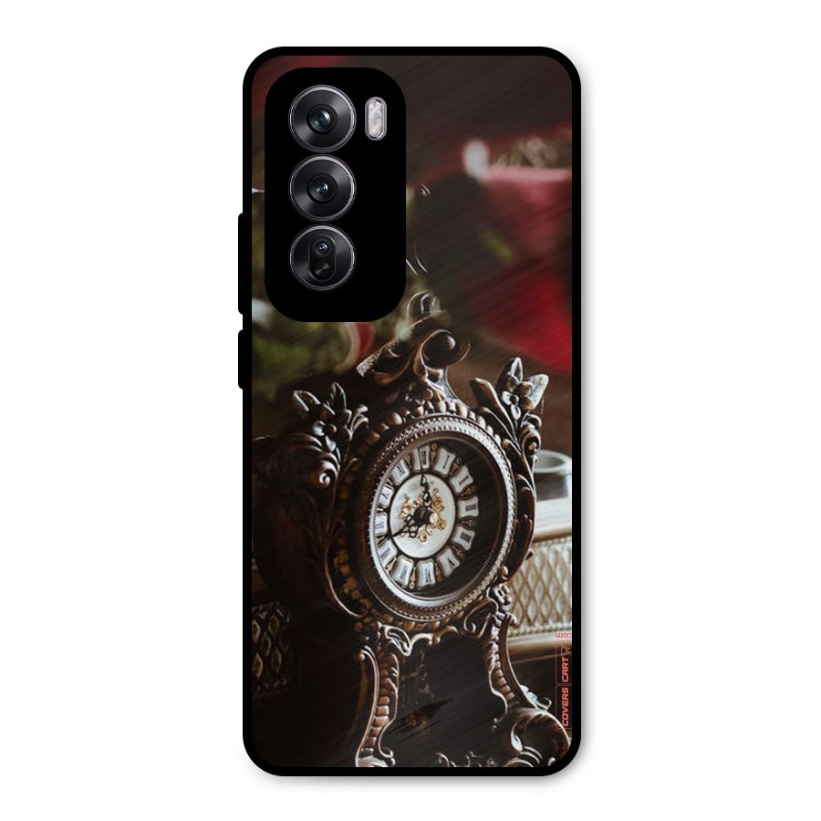 Ancient Clock Metal Back Case for Oppo Reno12 Pro