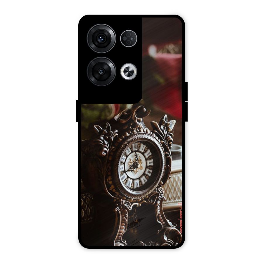 Ancient Clock Metal Back Case for Oppo Reno8 Pro 5G