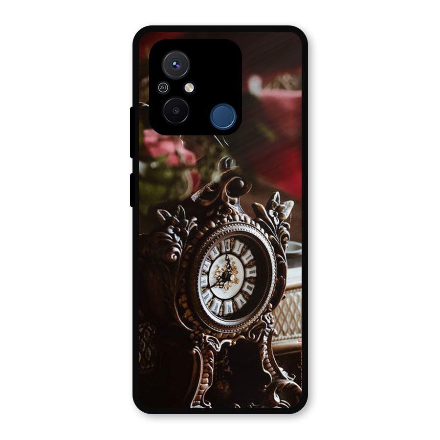 Ancient Clock Metal Back Case for Poco C55