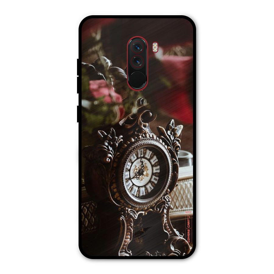 Ancient Clock Metal Back Case for Poco F1