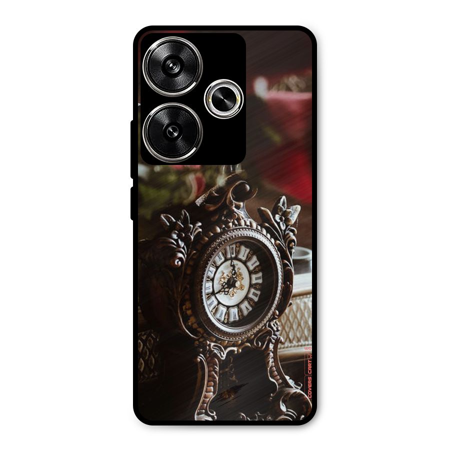 Ancient Clock Metal Back Case for Poco F6