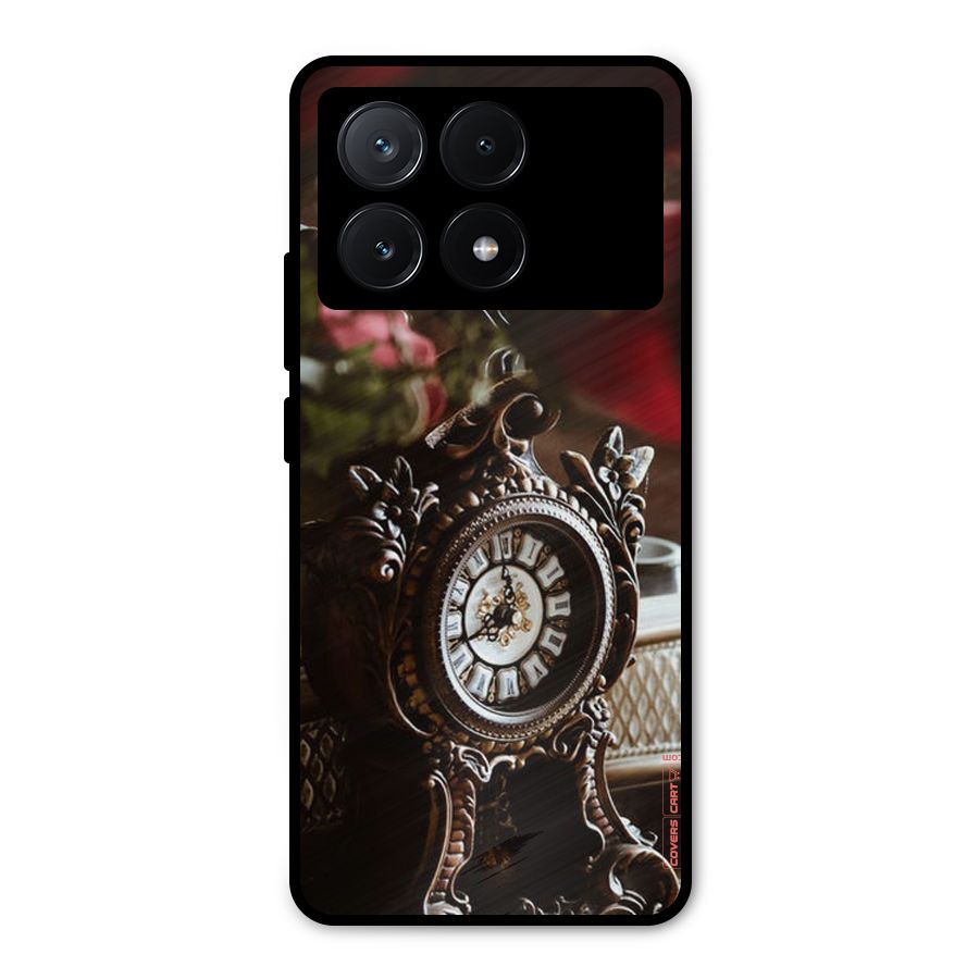 Ancient Clock Metal Back Case for Poco X6 Pro